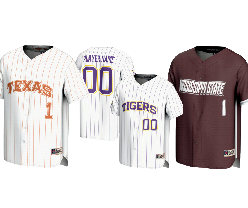 College Baseball Jerseys Featuring player name and Number jerseys