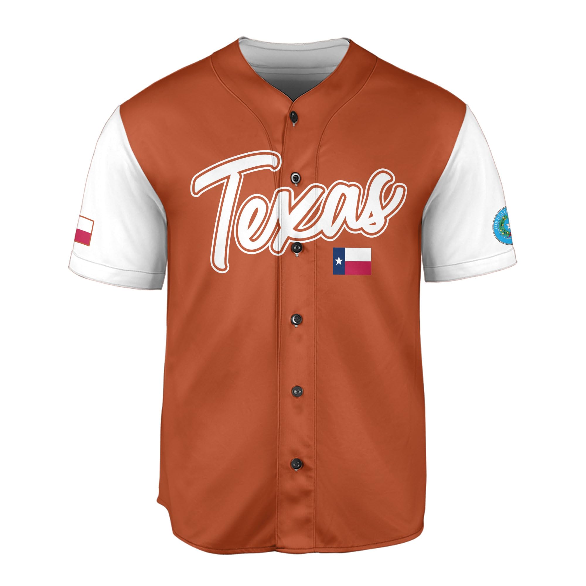 Texas Longhorns Custom Baseball Jersey to Personalize With Name and Number