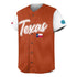 Texas Longhorns Custom Baseball Jersey to Personalize With Name and Number