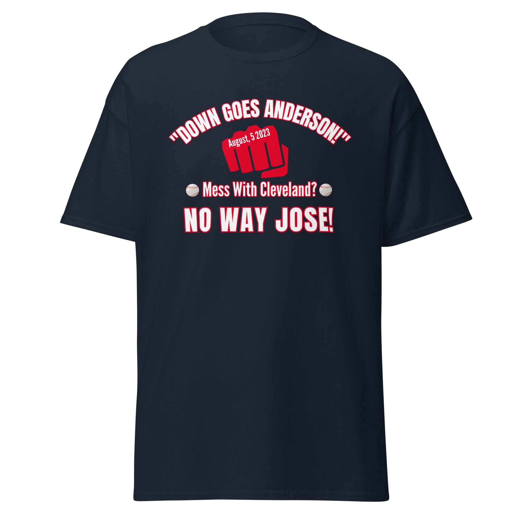 Down Goes Anderson T-Shirt For Cleveland Baseball Fans