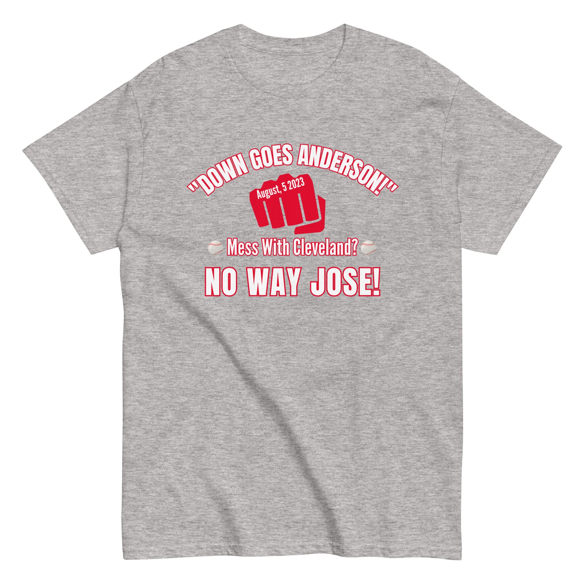 Down Goes Anderson T-Shirt For Cleveland Baseball Fans