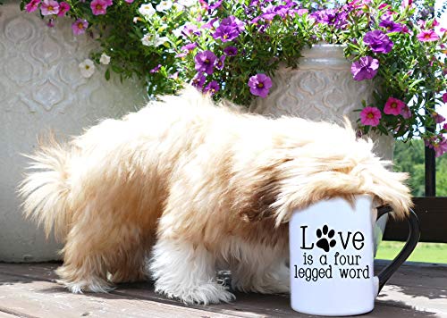 Love is a Four Legged Word Ceramic Dog Mug 16oz