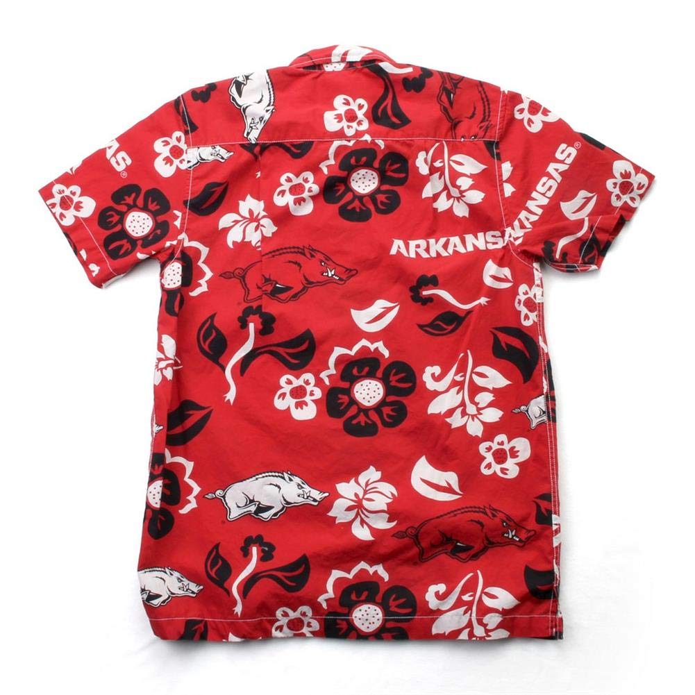 Arkansas Razorback Hawaiian Shirt With Floral Designs From Wes and Willy
