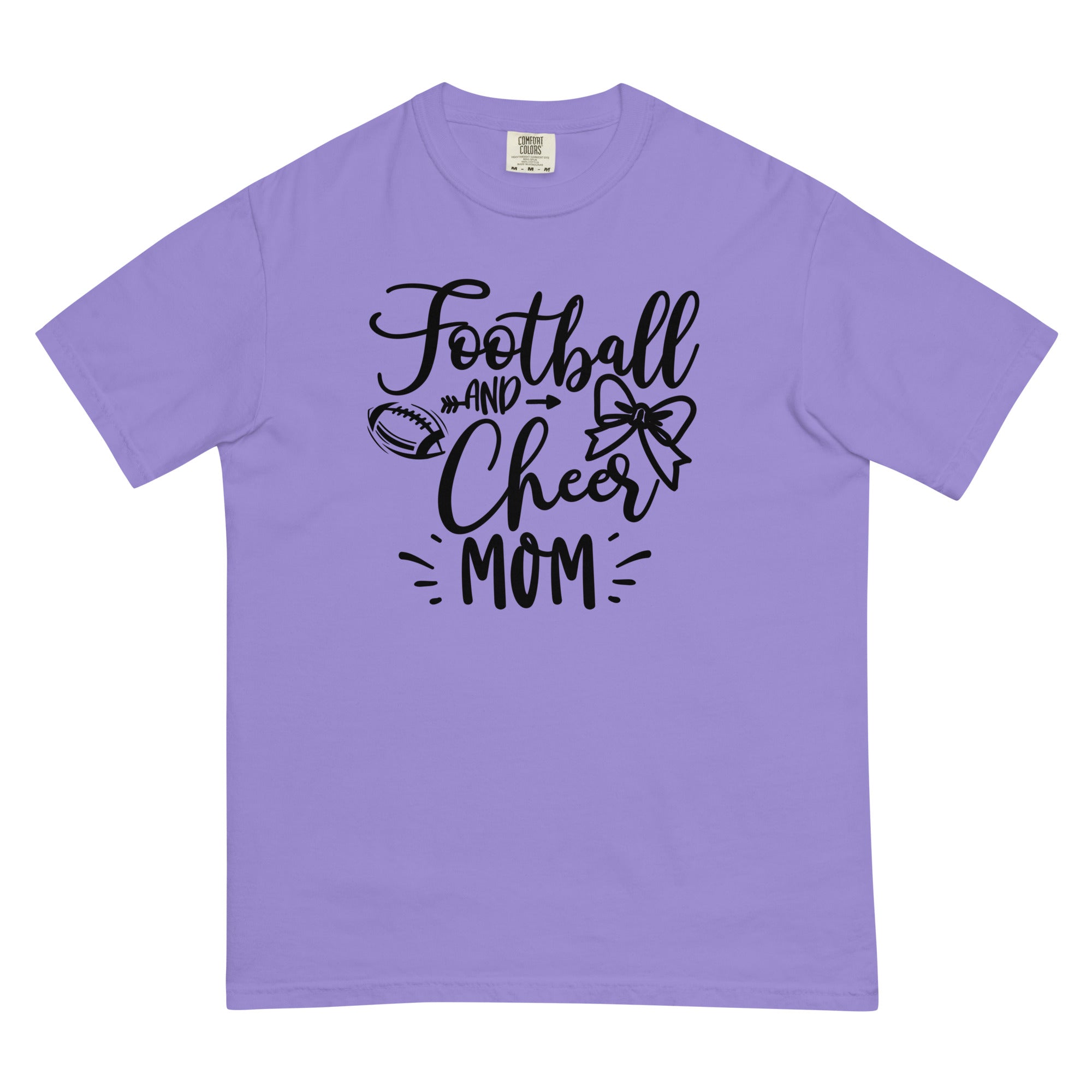 Football and Cheer Mom Short Sleeve T-Shirt on Comfort Colors