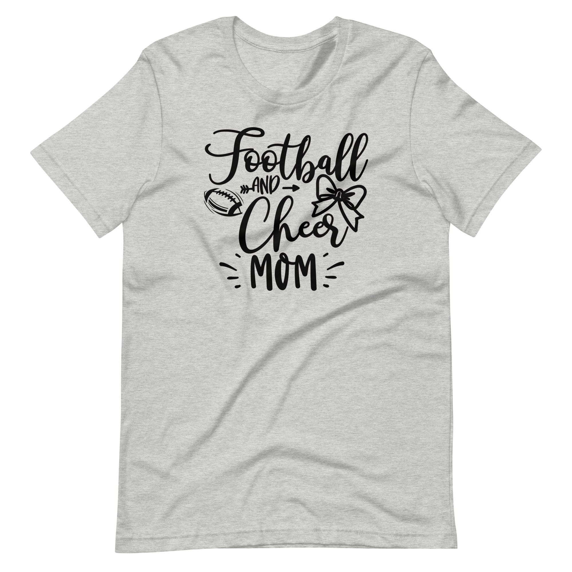 Football and Cheer Mom T-Shirt For Sports Moms at Pee Wee, High School and Flag Football Games